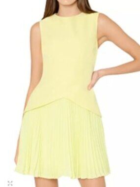 YELLOW MILLY Haddy Pleated Dress